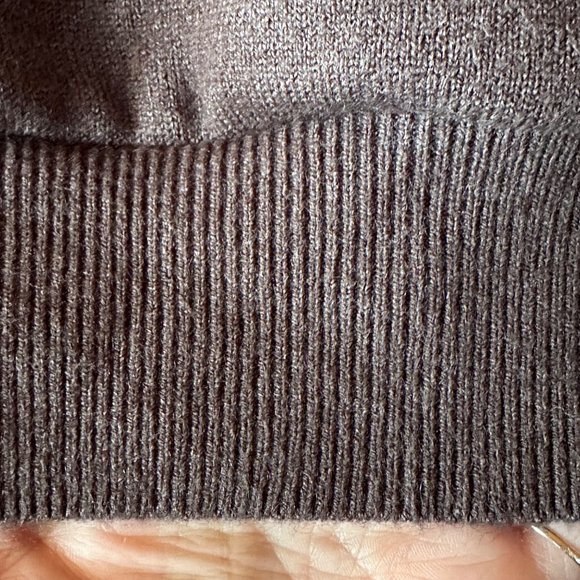 Custom Cropped Geoffrey Beene Sweater Large Soft Thermal Texture Brown - Picture 7 of 7